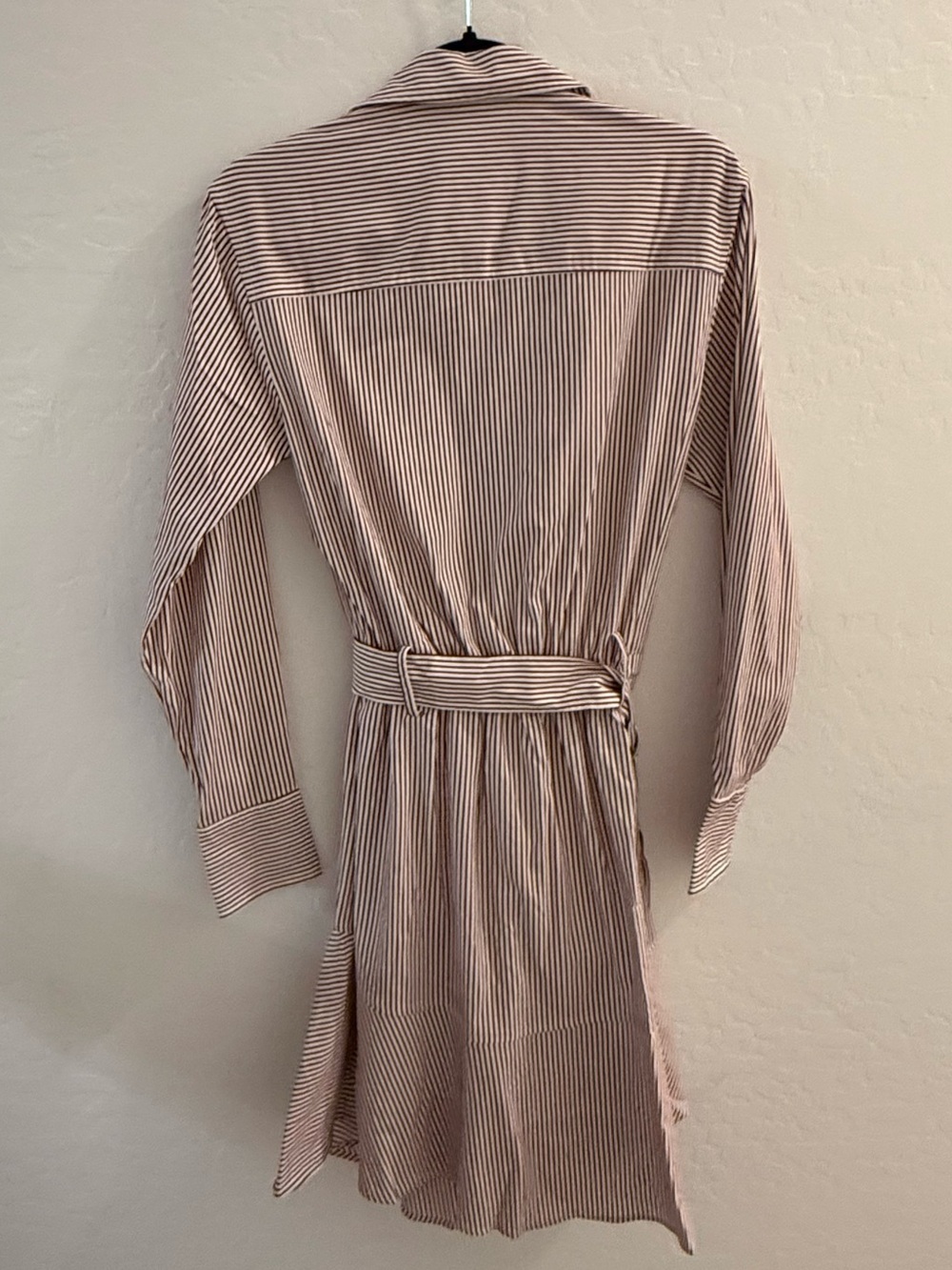 A.L.C NWT Suri Stripped Wrap Ruffle Belted Dress - Picture 8 of 12